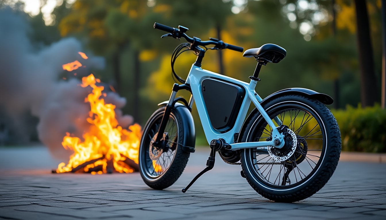découvrez comment l'assurance vélo électrique protège votre batterie contre les risques d'incendie pour une tranquillité d'esprit optimale.