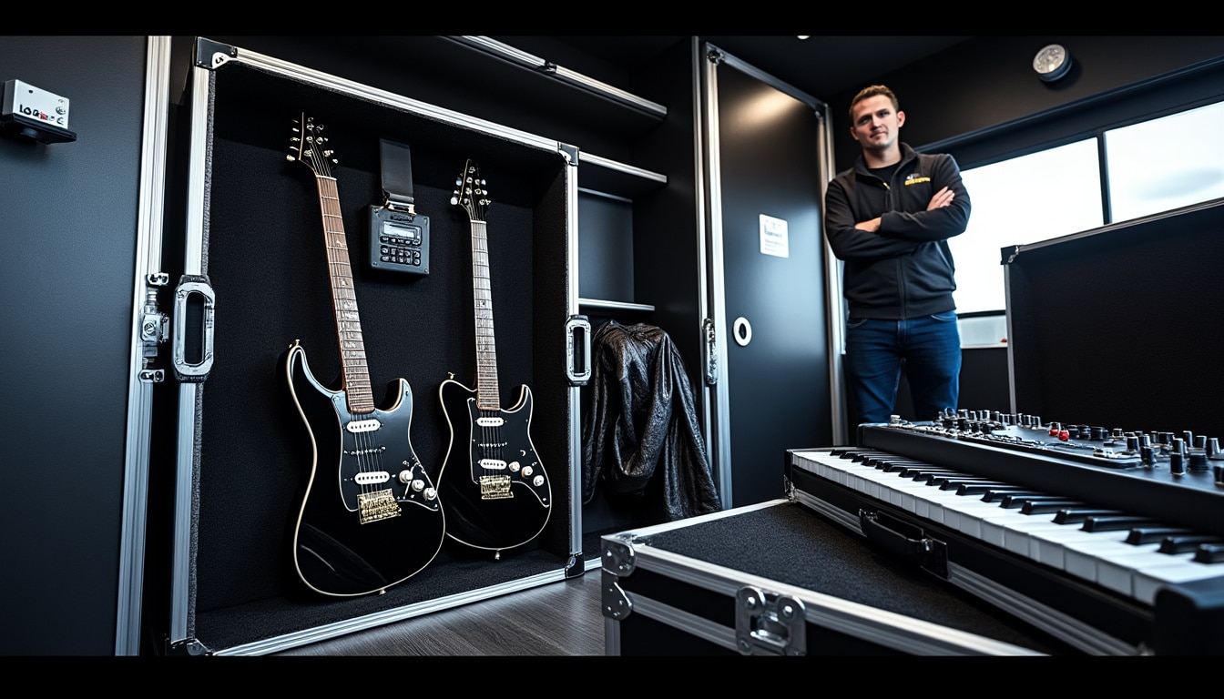 assurez vos instruments de musique professionnels contre le vol lors de vos tournées avec notre couverture adaptée aux besoins des musiciens itinérants.